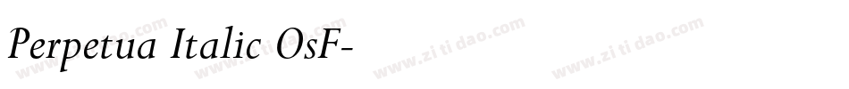 Perpetua Italic OsF字体转换
